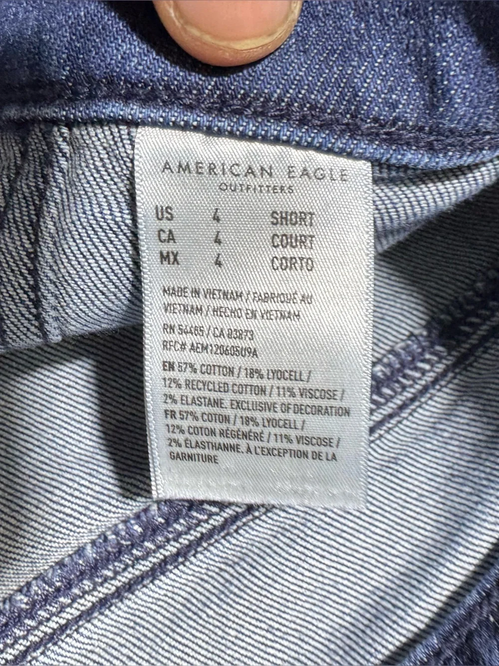 American Eagle Jeans Womens 4 Short Super High Rise Baggy Wide Leg Double Button